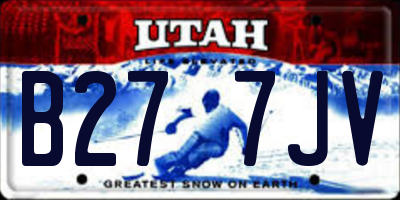 UT license plate B277JV