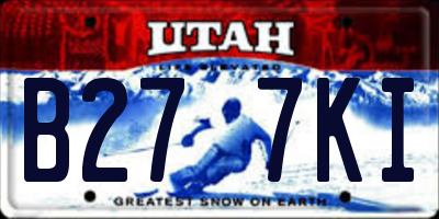 UT license plate B277KI