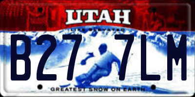 UT license plate B277LM