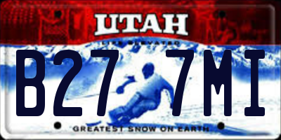 UT license plate B277MI