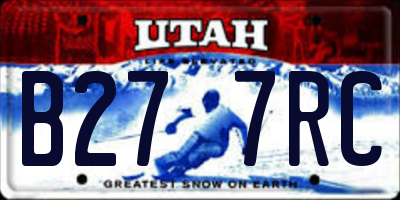 UT license plate B277RC