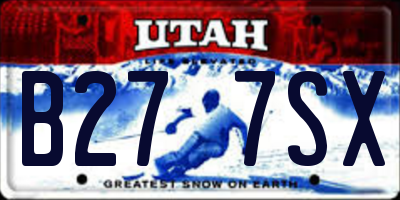 UT license plate B277SX