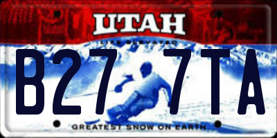UT license plate B277TA
