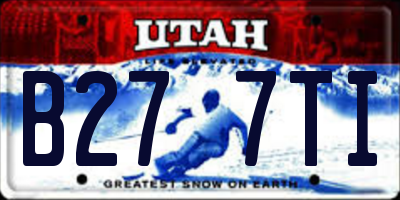 UT license plate B277TI