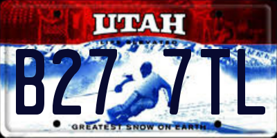 UT license plate B277TL