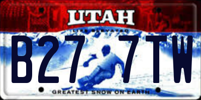 UT license plate B277TW