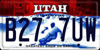 UT license plate B277UW