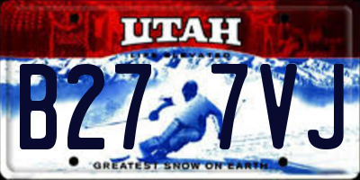 UT license plate B277VJ