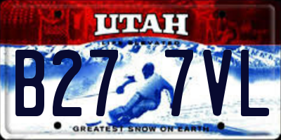 UT license plate B277VL