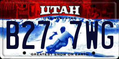 UT license plate B277WG