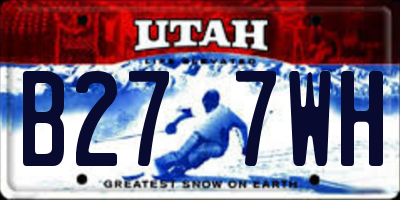 UT license plate B277WH