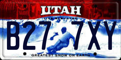UT license plate B277XY