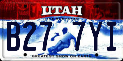 UT license plate B277YI