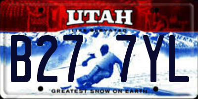 UT license plate B277YL