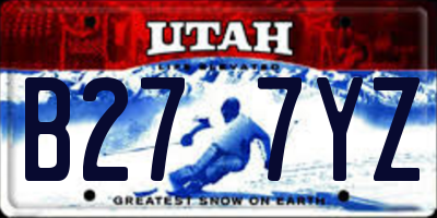UT license plate B277YZ