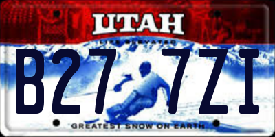 UT license plate B277ZI