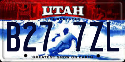 UT license plate B277ZL