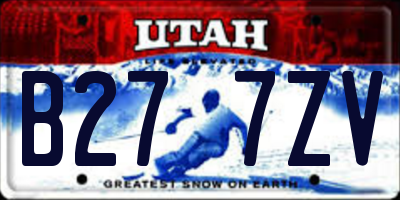 UT license plate B277ZV