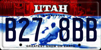 UT license plate B278BB