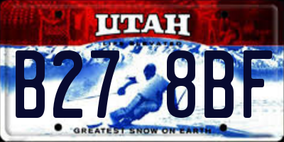 UT license plate B278BF