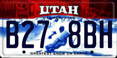 UT license plate B278BH