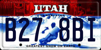 UT license plate B278BI