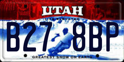 UT license plate B278BP