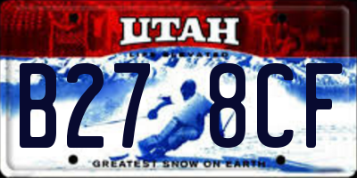 UT license plate B278CF