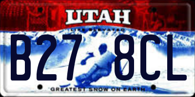 UT license plate B278CL