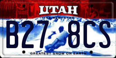 UT license plate B278CS