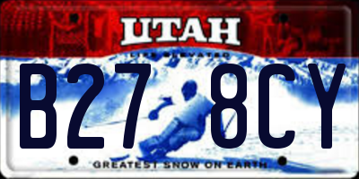 UT license plate B278CY