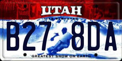 UT license plate B278DA