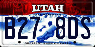 UT license plate B278DS