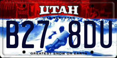UT license plate B278DU