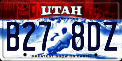 UT license plate B278DZ