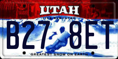 UT license plate B278ET