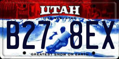 UT license plate B278EX