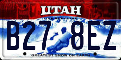 UT license plate B278EZ