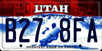 UT license plate B278FA