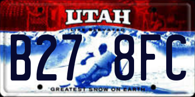 UT license plate B278FC
