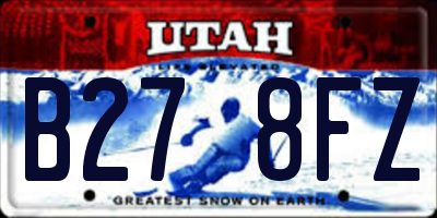 UT license plate B278FZ