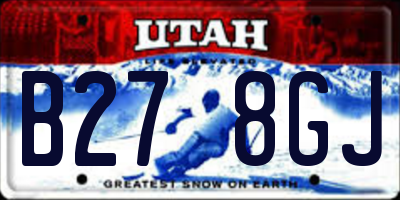 UT license plate B278GJ
