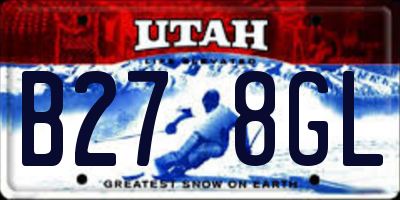 UT license plate B278GL