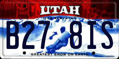 UT license plate B278IS