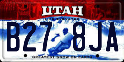 UT license plate B278JA