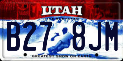 UT license plate B278JM