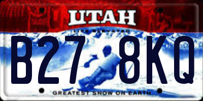 UT license plate B278KQ