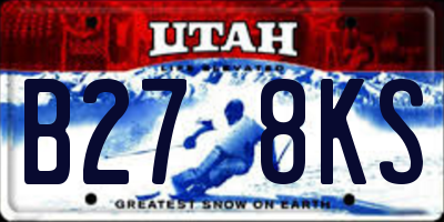 UT license plate B278KS