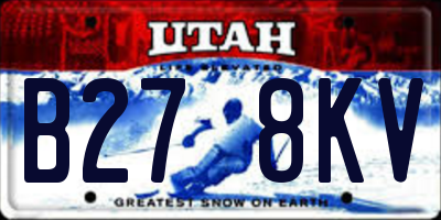 UT license plate B278KV