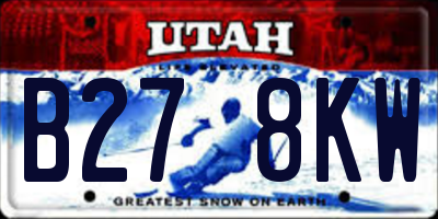 UT license plate B278KW